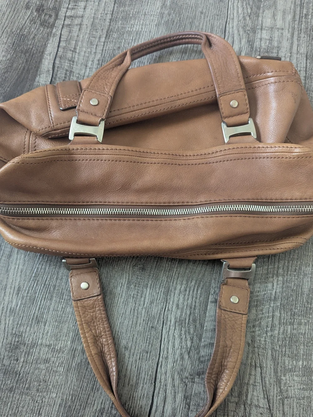 Michael Kors Classic Y2K Tan Glove Tanned Leather Satchel Tote Handbag